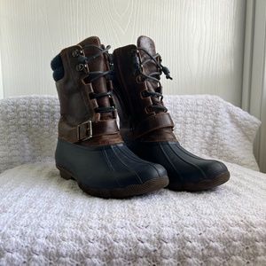 SPERRY Tall Cozy Duck Leather Boots
